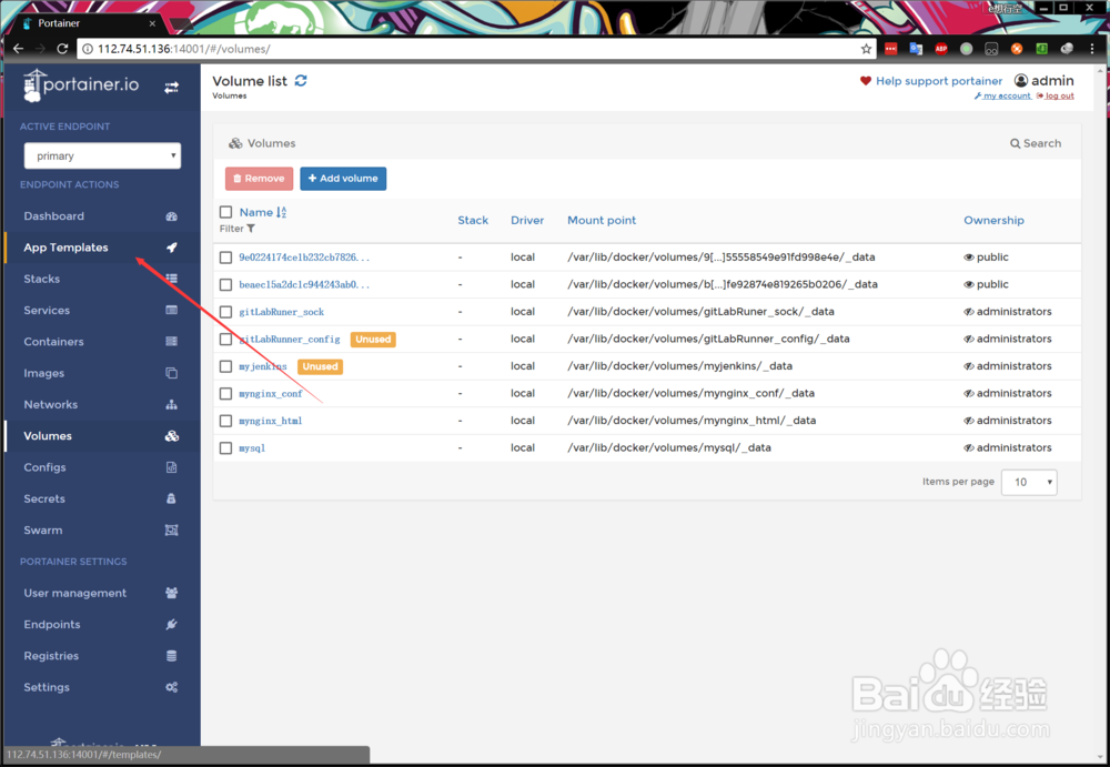 docker portainer安装jenkins