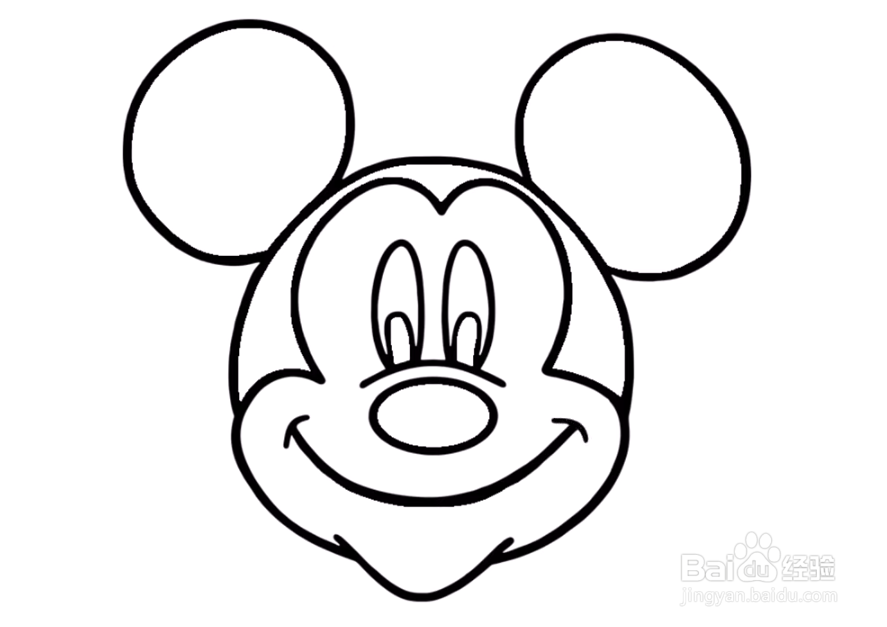 米老鼠的简笔画 米奇图片