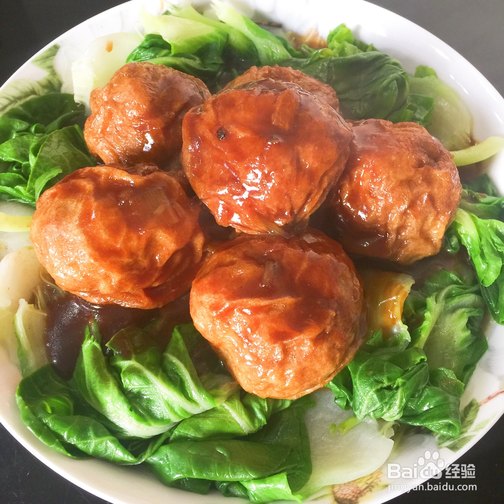 一个人做红烧面筋塞肉