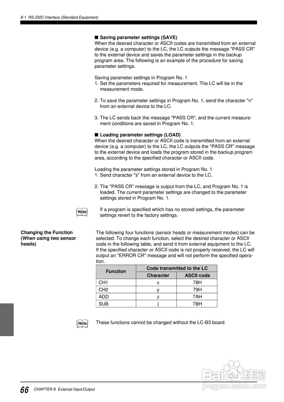 基恩士LC 系列類比感測器控制器说明书:[8]