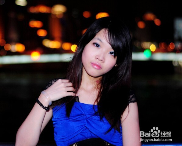 如何拍夜景人像