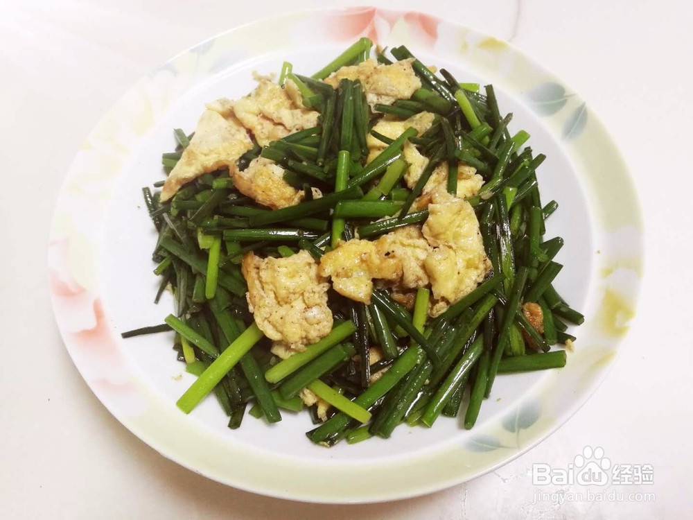 苗府韭薹炒鸡蛋的做法