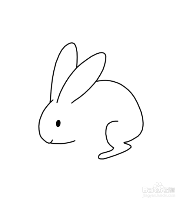 矮矮的兔子怎么画图片