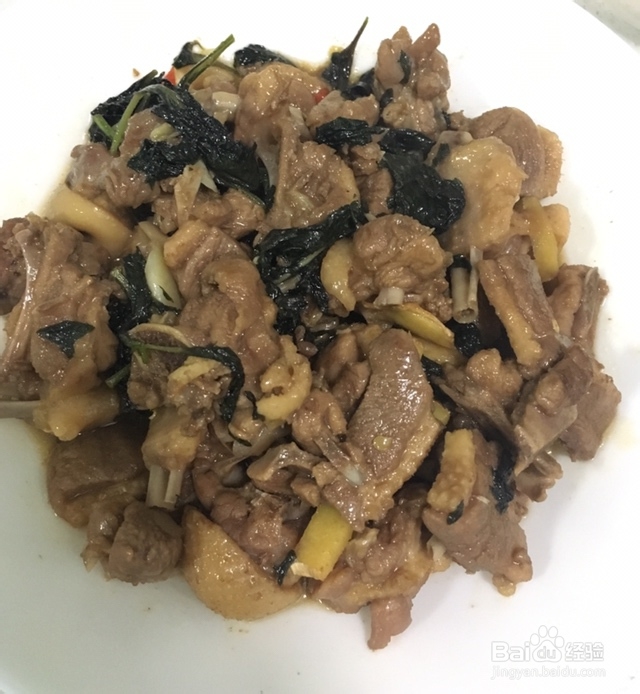 抢着吃的紫苏焖鸭