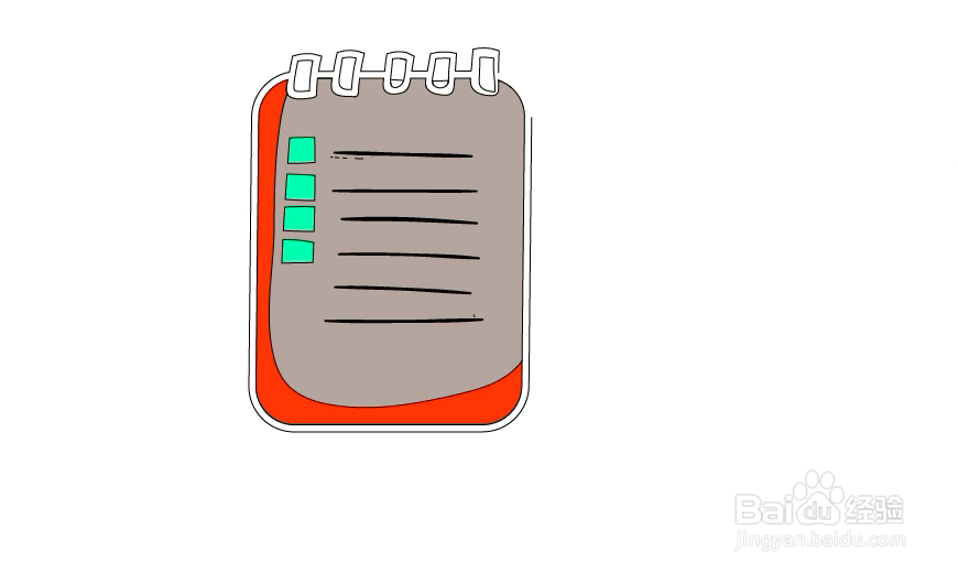 怎样在illustrator中绘制记录本小图标