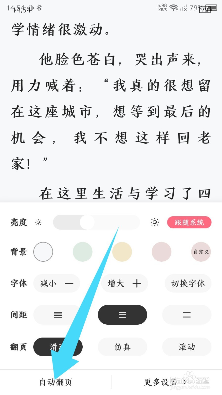 树莓阅读app怎么开启自动翻页