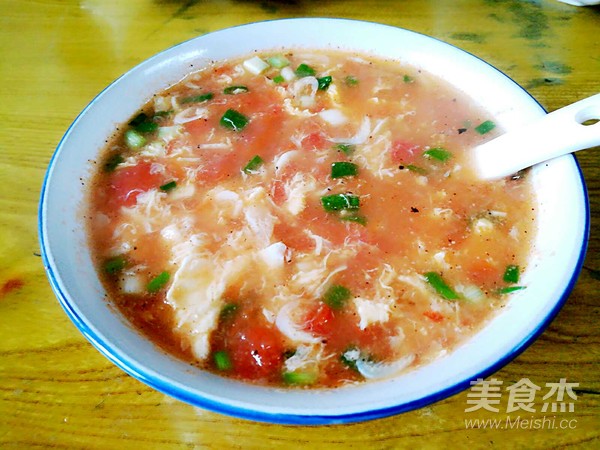 西红柿虾米蛋花汤