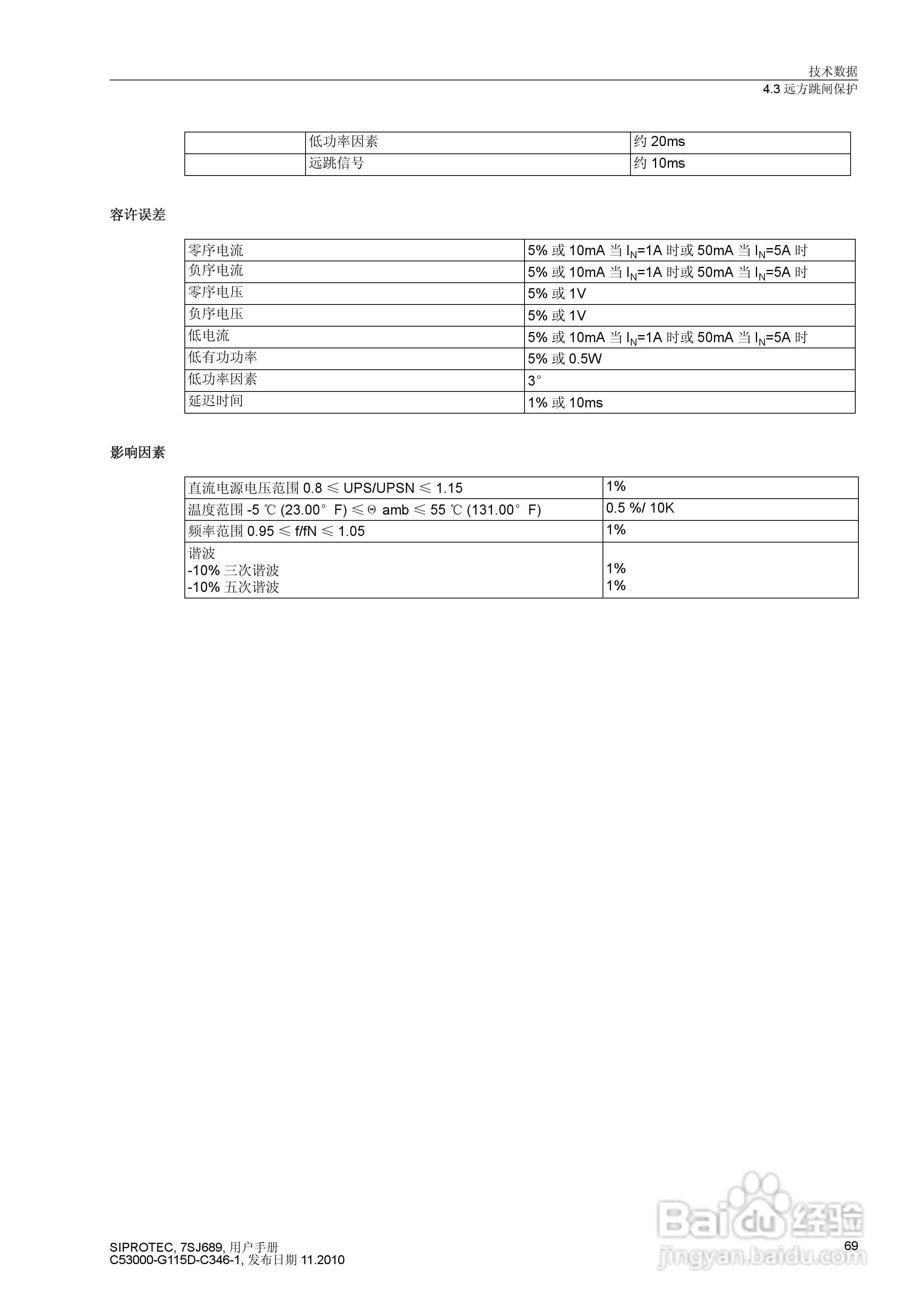 西门子 SIPROTEC 过电压及远方跳闸保护装置7SJ689 V4.:[7]