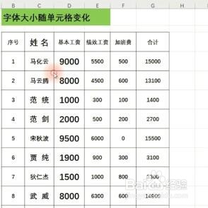 Excel如何设置字体大小跟随单元格大小变化