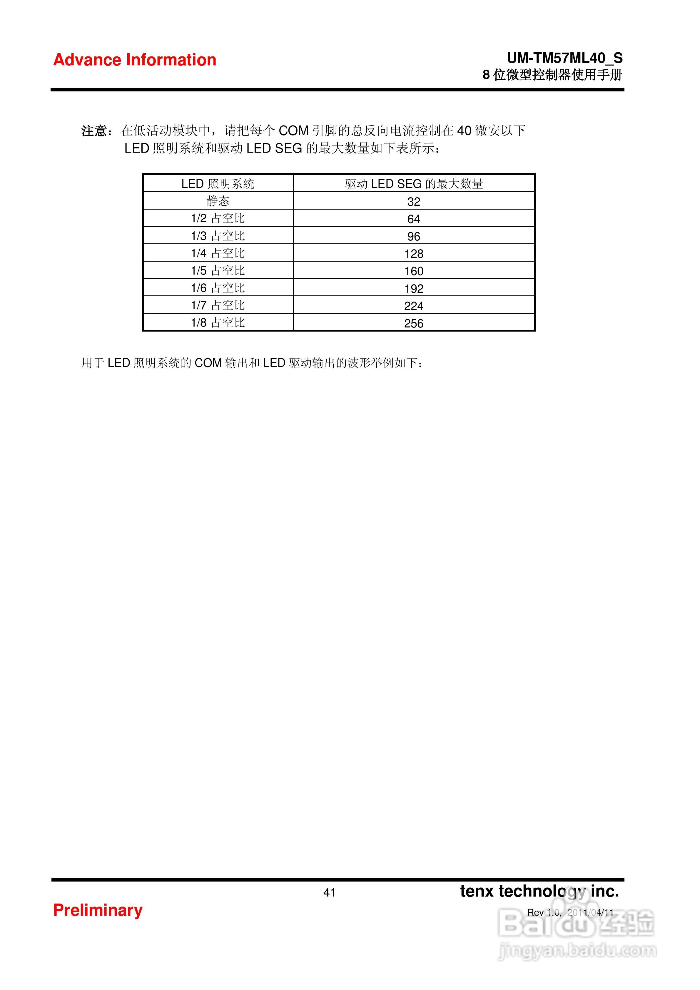Preliminary TM57ML40 8位微型控制器使用手册:[5]