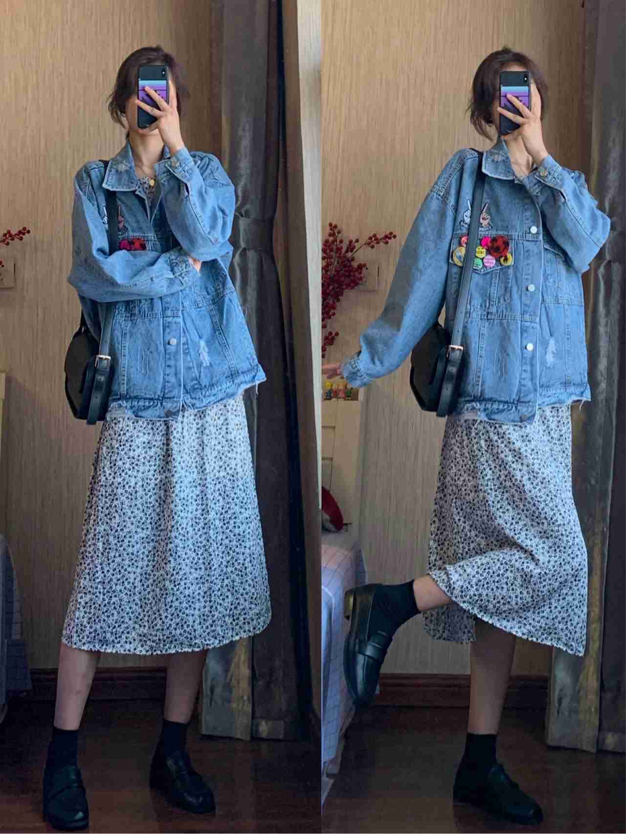 175 95的穿搭分享|秋冬穿搭必备的碎花裙