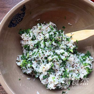 藜麦荠菜鲜虾饭团
