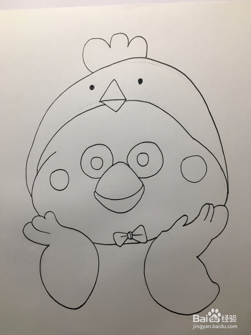幼儿简笔画：画一只可爱的鸭子