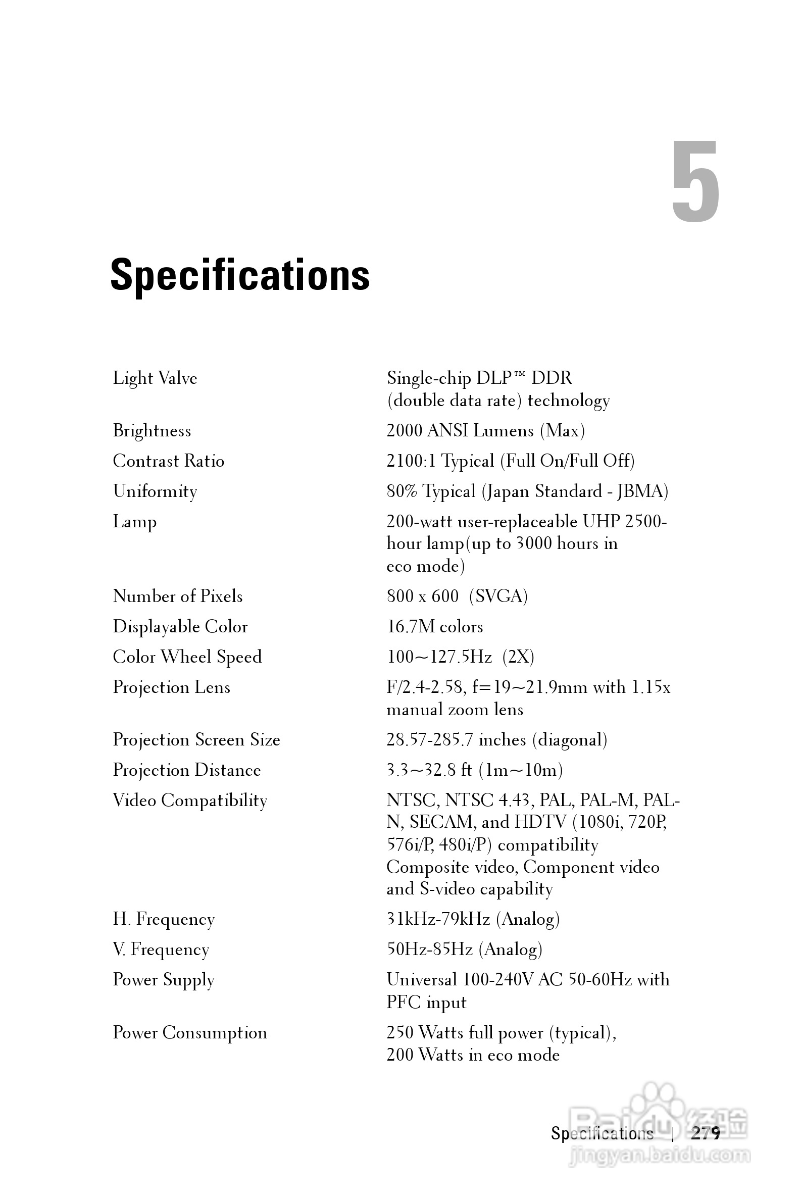 DELL Dell 1200MP Projector投影机说明书:[28]