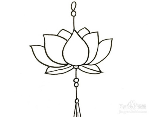 古风荷花灯简笔画怎么画