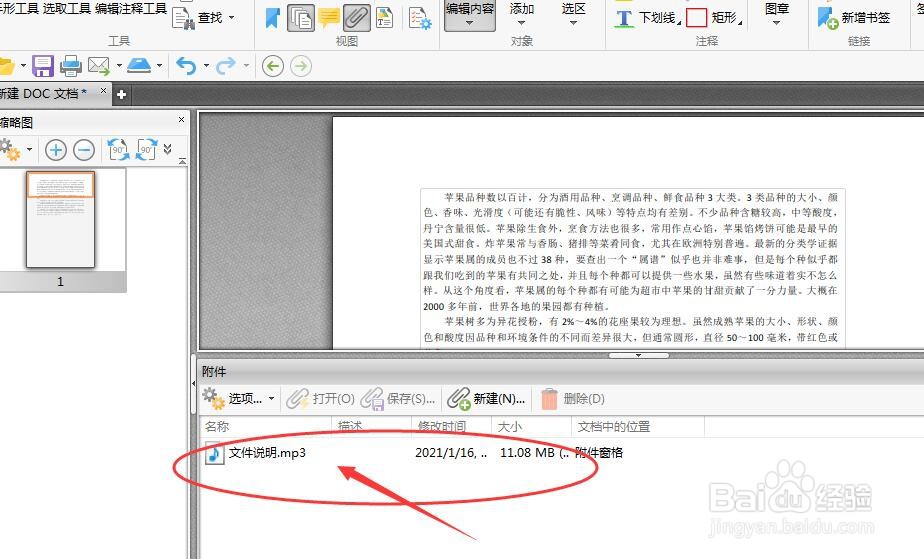如何在PDF文档中加入音频文件