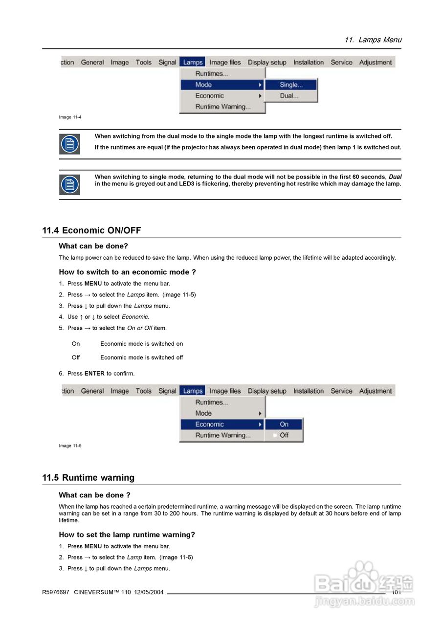 Barco巴可 Cine VERSUM 110投影机说明书:[11]