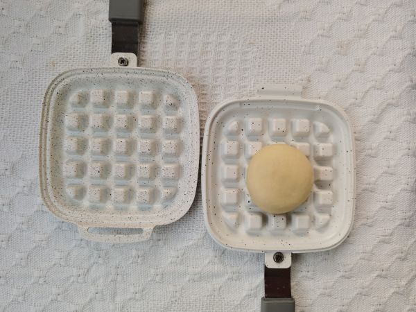 牛奶豆沙华夫饼