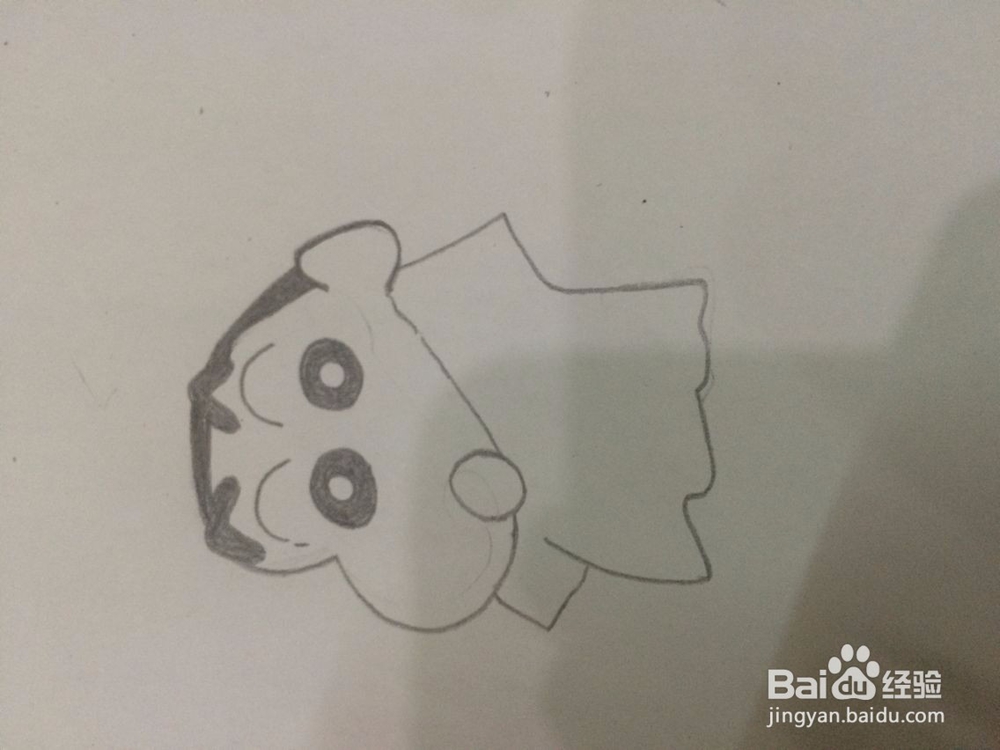 如何画出蜡笔小新的简笔画