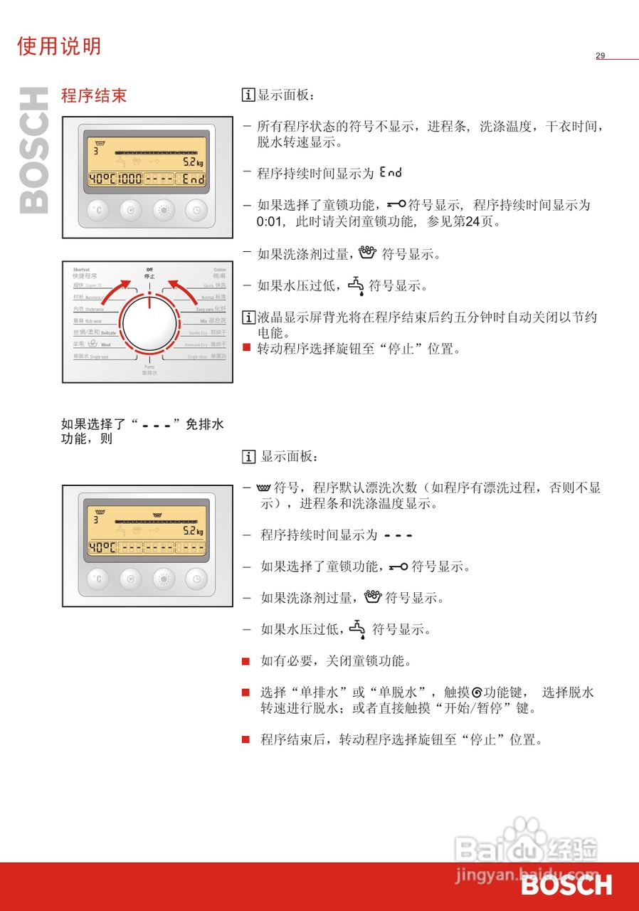 博世WVG24568TI全自动滚筒式洗衣干衣机使用及安装说明:[4]