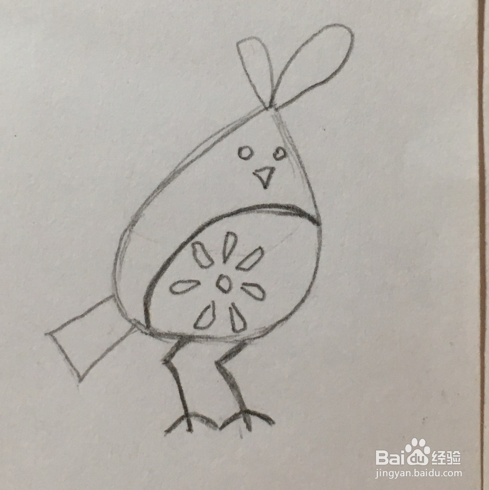 介绍2种彩色小鸟的简笔画法(1)