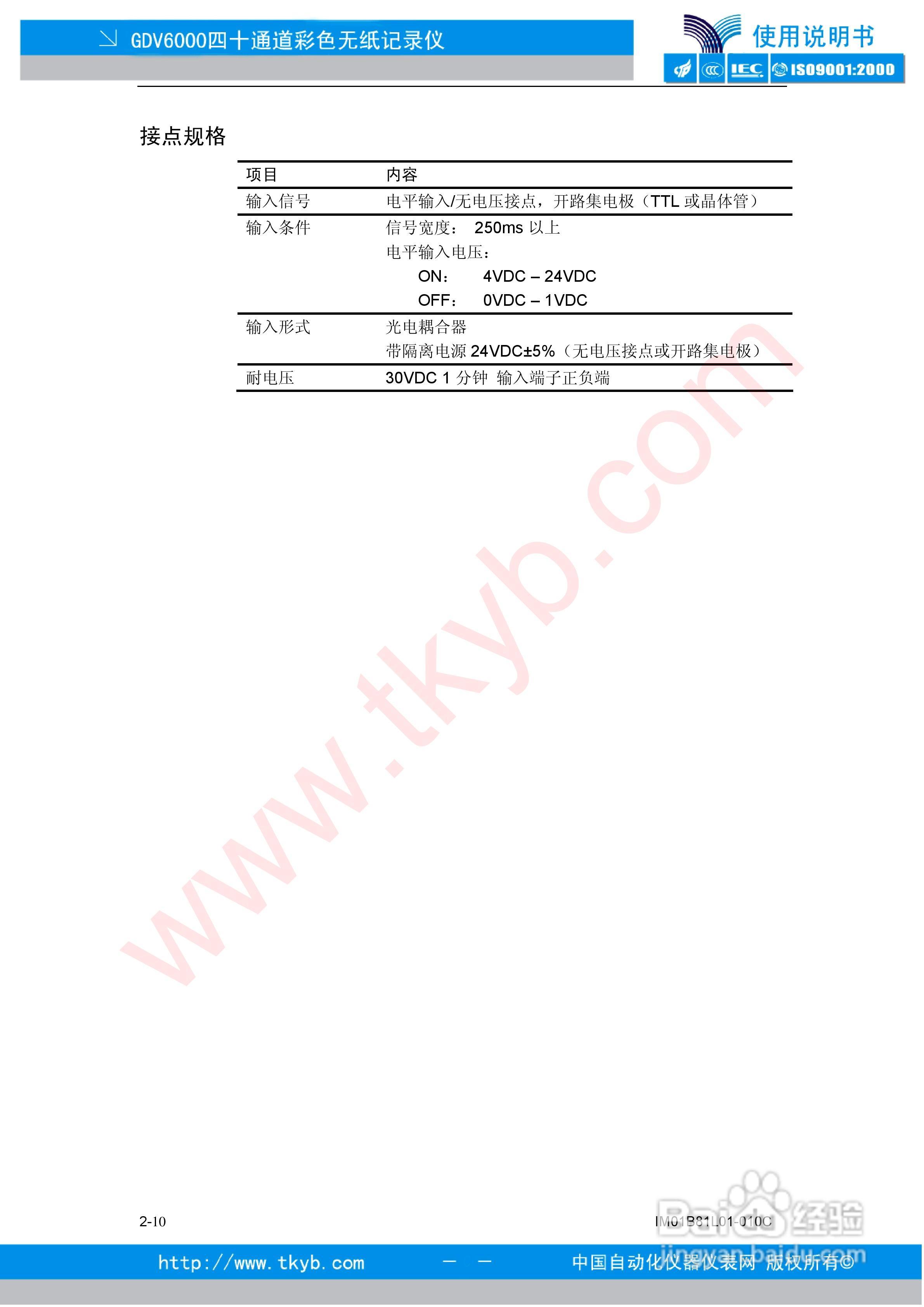 GDV6000彩色无纸记录仪使用说明书:[3]