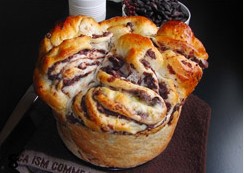 蜜豆桂花王冠面包