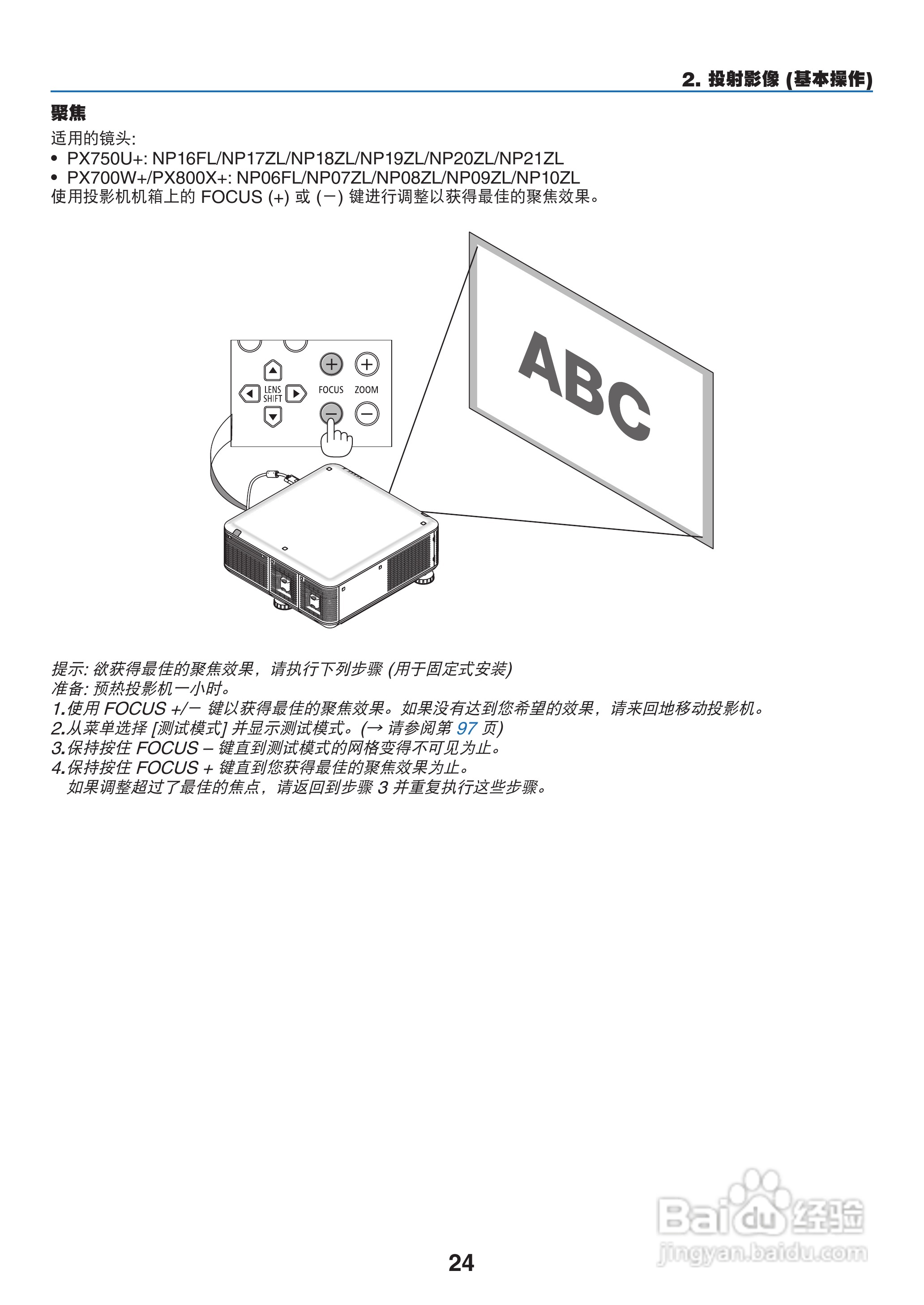日电NP-PX800X+投影机说明书:[4]