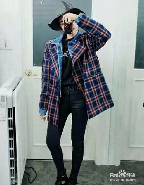 牛仔外套和大衣叠穿