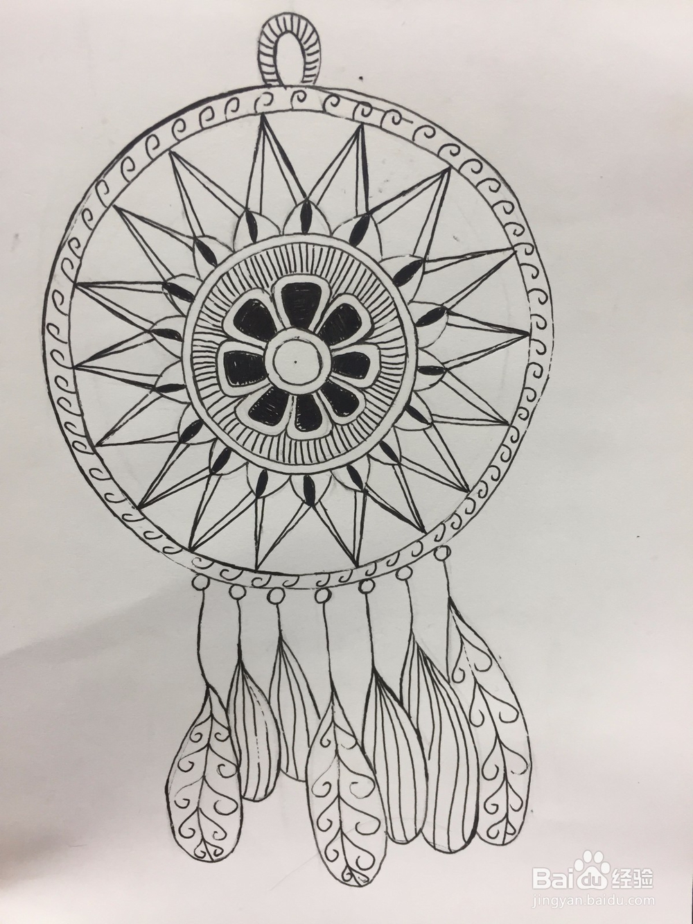 超级简单的手绘捕梦网的详细教程