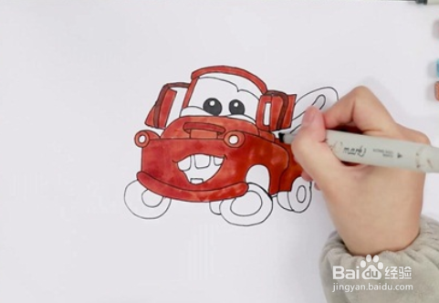 赛车总动员的板牙怎么画