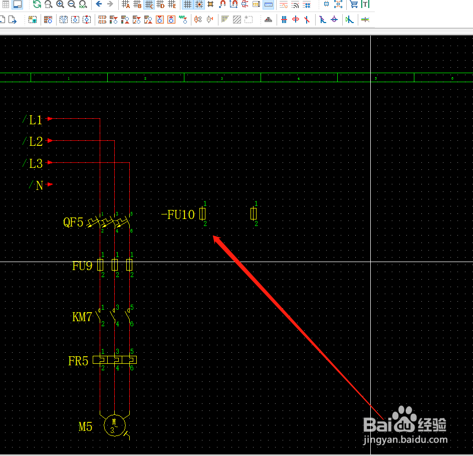 在EPLAN里面设计正反转电路的控制电路熔断器