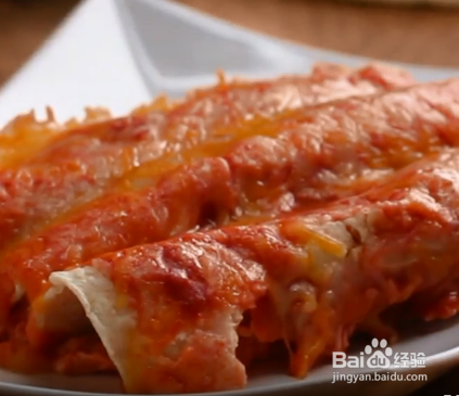 鸡肉辣酱玉米卷