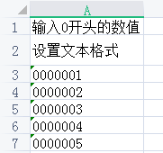 Excel技巧—怎样输入0开头的数值
