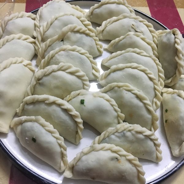 北极虾韭菜盒子