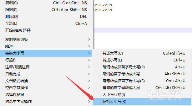 Notepad++怎么对字母随机大小写
