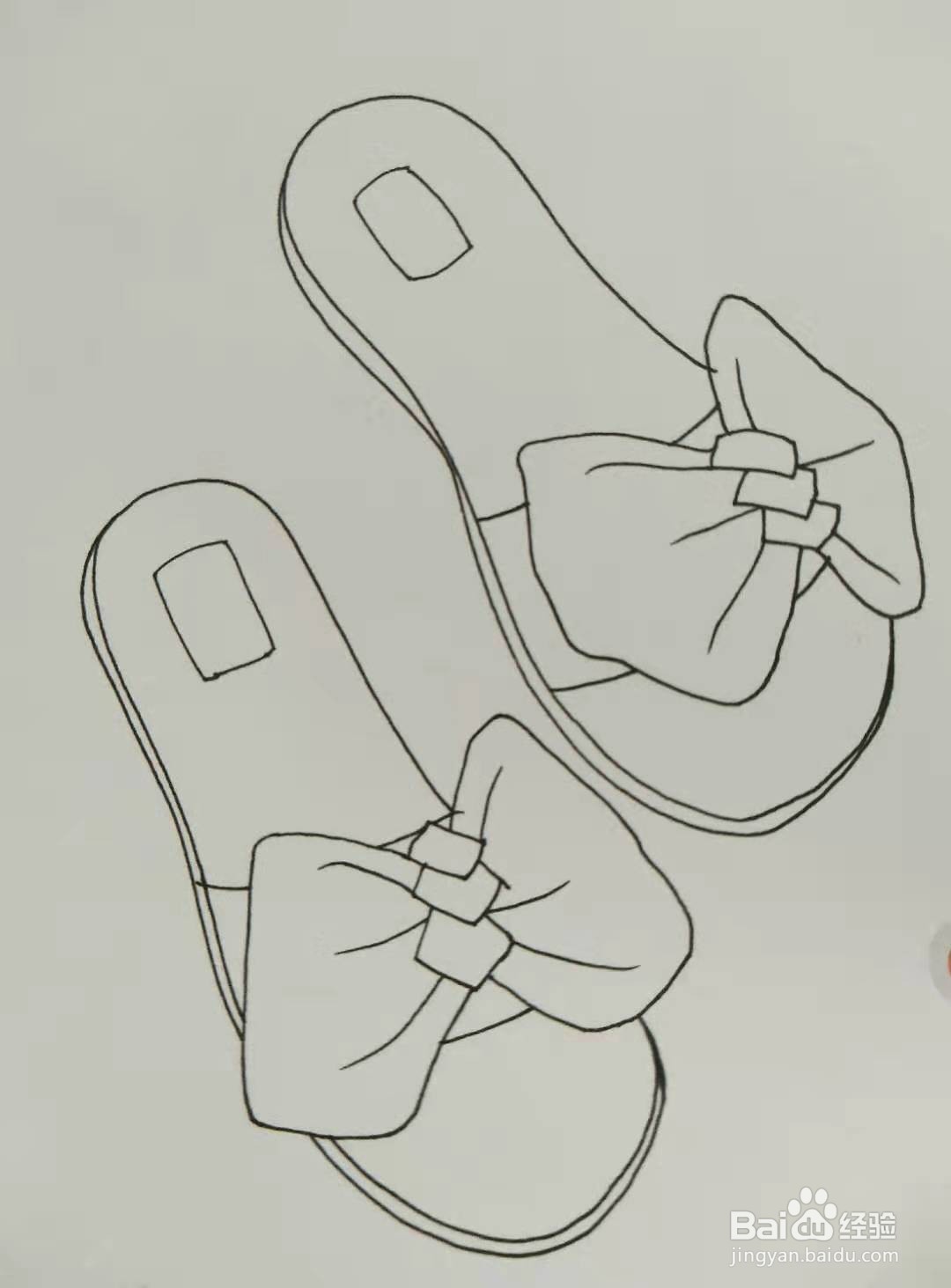 动漫拖鞋画法图片