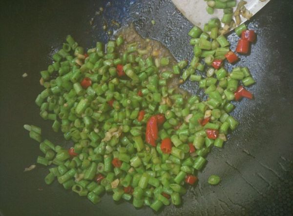 辣炒肉末豆角米