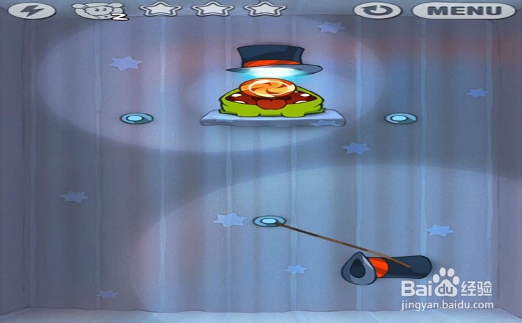 手机游戏割绳子level4-2、level4-3三星攻略