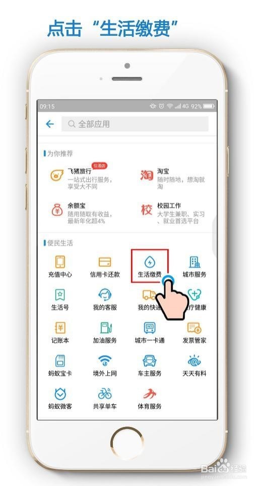 如何使用支付宝网上交电费？