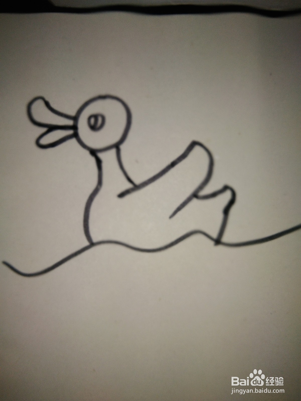 小鸭子简笔画的画法