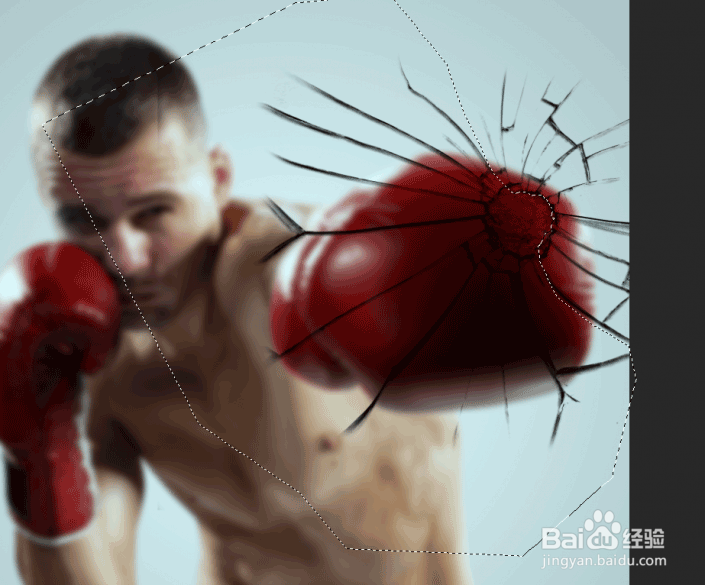 如何用PS快速制作逼真的玻璃碎片效果照片