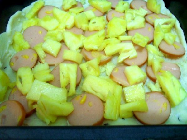 方形培根香菇披萨