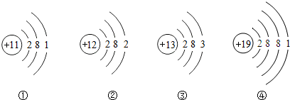 钾原子的结构示意图