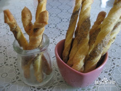 芝麻糖酥皮饼干棒