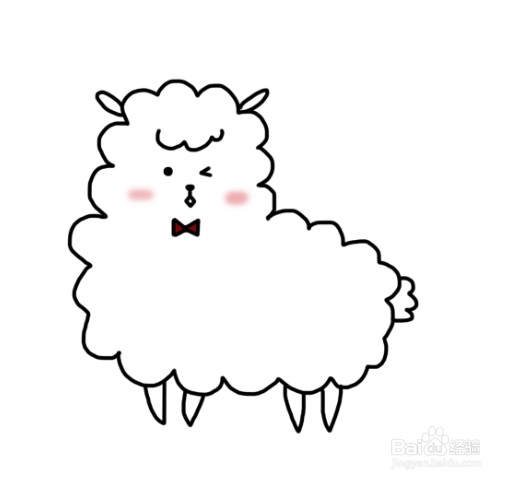 卡通简笔画：小绵羊简笔画