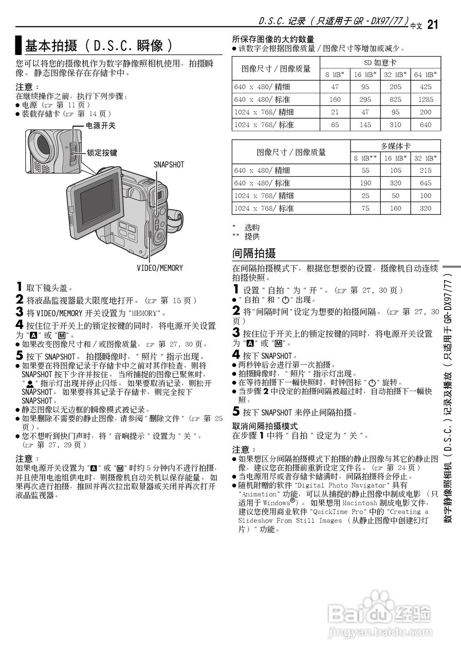 JVC GR-DX97AC数码摄像机说明书:[3]