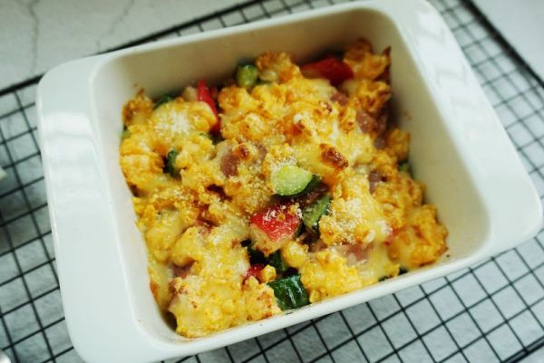 焗咸蛋黄蟹味培根#在“家”打造ins风美食#