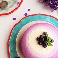 又好看又好吃的蓝莓渐变冻芝士