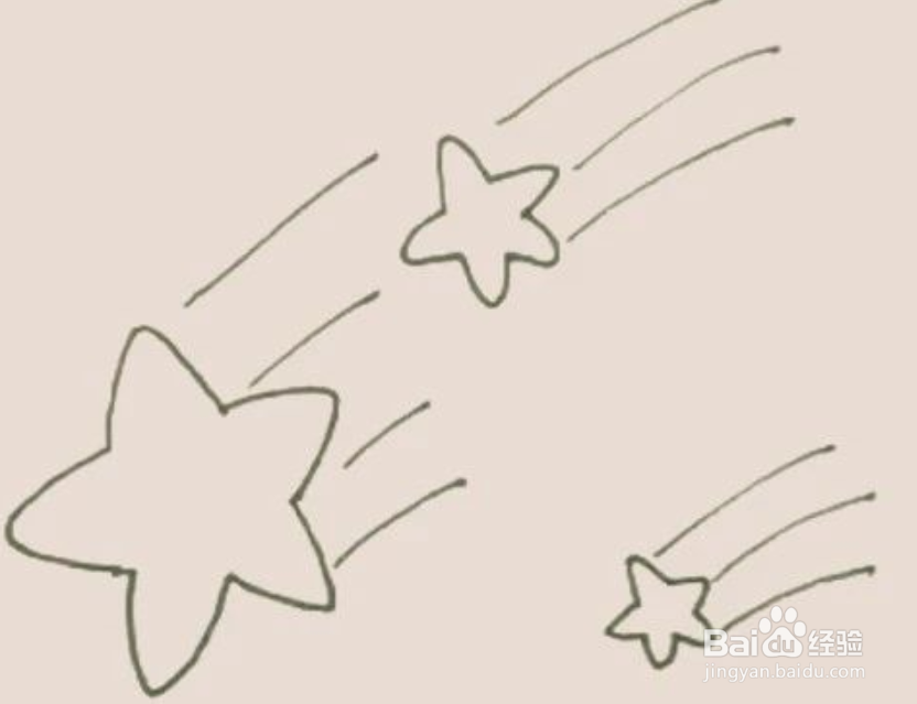 卡通流星简笔画